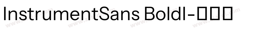 InstrumentSans BoldI字体转换
